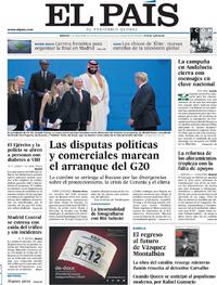 Portada El País 2018-12-01