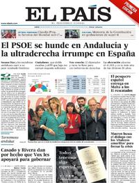 Portada El País 2018-12-03
