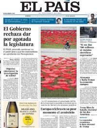 Portada El País 2018-11-04