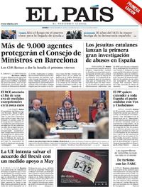 Portada El País 2018-12-14