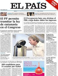 Portada El País 2018-10-16