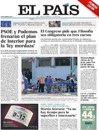 Portada El País 2018-10-18