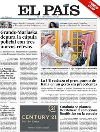 Portada El País 2018-10-24