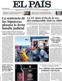 Portada El País 2018-11-28