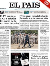 Portada El País 2018-12-28