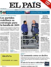 Portada El País 2018-12-30