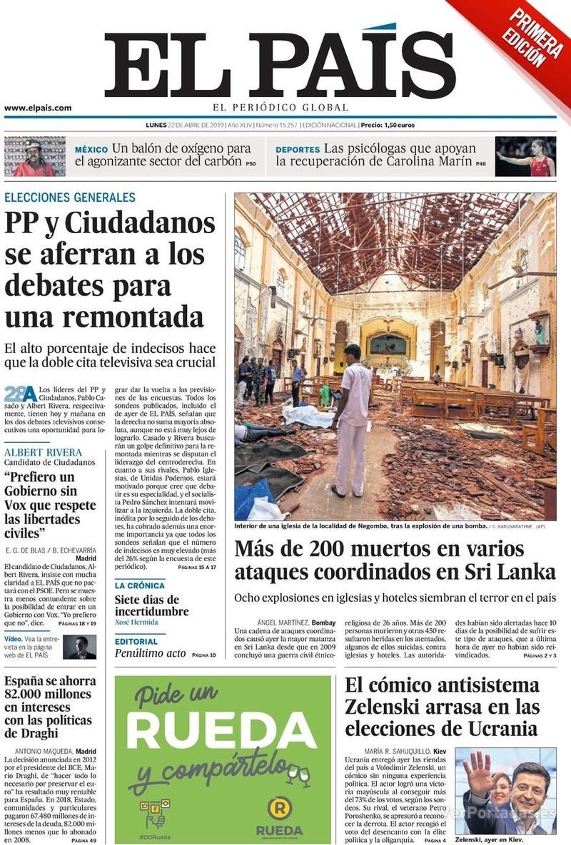 Portada El País 2019-04-23