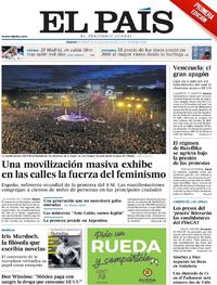 Portada El País 2019-03-09
