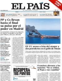 Portada El País 2019-06-14