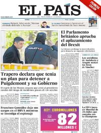 Portada El País 2019-03-15