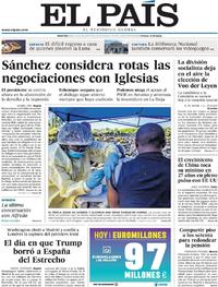Portada El País 2019-07-16