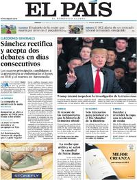 Portada El País 2019-04-20