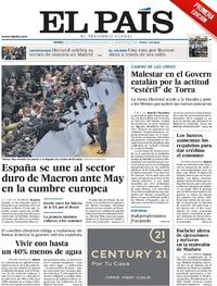 Portada El País 2019-03-22
