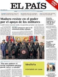 Portada El País 2019-01-25