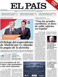 Portada El País 2019-04-25
