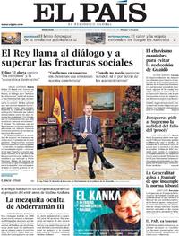 Portada El País 2019-12-25