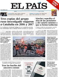Portada El País 2019-12-27
