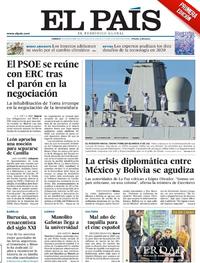 Portada El País 2019-12-28