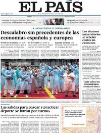 Portada El País 2020-05-01