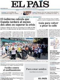 Portada El País 2020-05-02