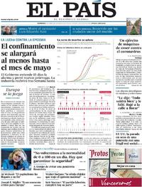 Portada El País 2020-04-05