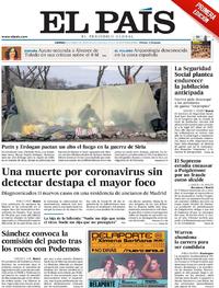 Portada El País 2020-03-06