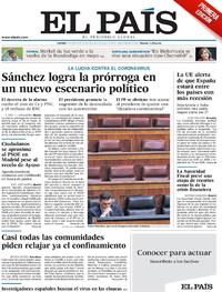 Portada El País 2020-05-07