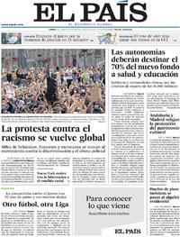 Portada El País 2020-06-08