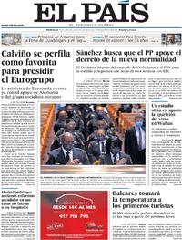 Portada El País 2020-06-10