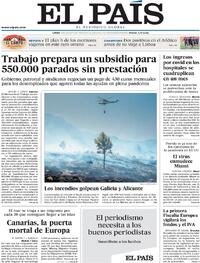 Portada El País 2020-08-10