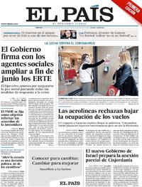 Portada El País 2020-05-12