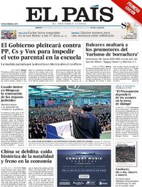 Portada El País 2020-01-18