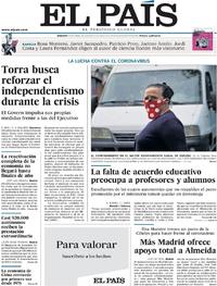 Portada El País 2020-04-18