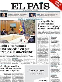 Portada El País 2020-03-19