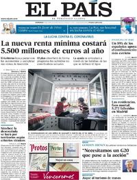Portada El País 2020-04-19