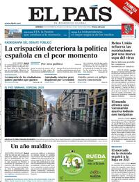 Portada El País 2020-12-20