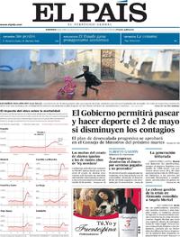 Portada El País 2020-04-26