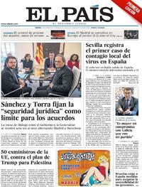 Portada El País 2020-02-27