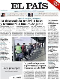 Portada El País 2020-04-29
