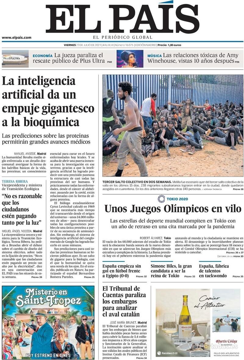 Portada El País 2021-07-24