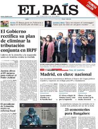 Portada El País 2021-05-03