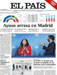 Portada El País 2021-05-05