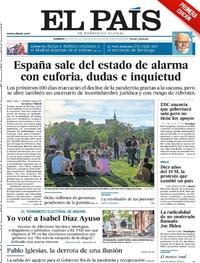Portada El País 2021-05-09