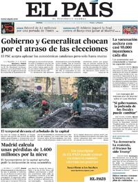 Portada El País 2021-01-15