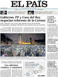 Portada El País 2021-03-15