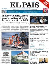 Portada El País 2021-03-21