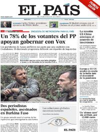 Portada El País 2021-04-28