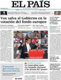 Portada El País 2021-01-29