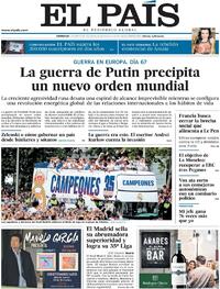 Portada El País 2022-05-01