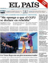 Portada El País 2022-09-06